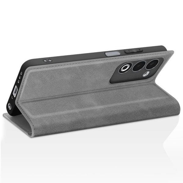 Folio Classic Case för Oppo A5 med Stödfunktion Grå