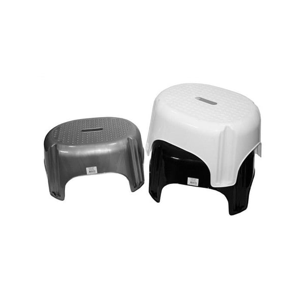 Taburett - BigBuy Home - Flerfärgad - Polypropen - 30x25x18 cm - Samtida design