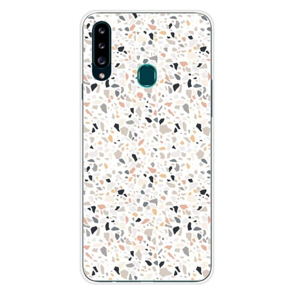 1001Coques - Silikonfodral kompatibelt med Samsung Galaxy A20s - Terrazzo-mönster i färg - Originaldesign tryckt i Frankrike