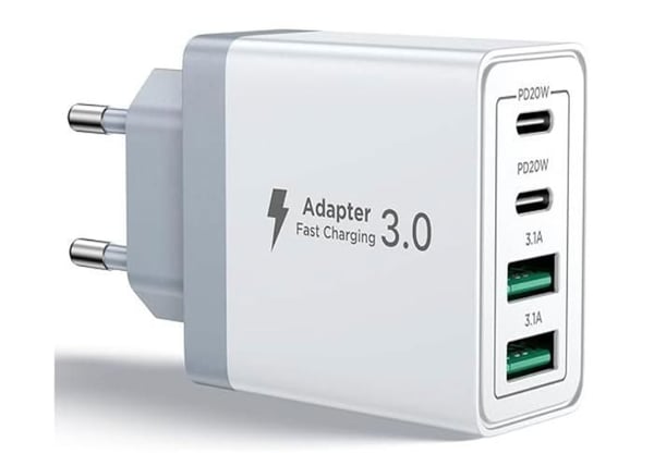 USB C-laddare - Ospecificerad - 40W - 4 portar - Snabbladdning - Överhettningsskydd