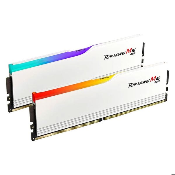 G.Skill Ripjaws M5 RGB 32 GB (2 x 16 GB) DDR5 6000 MHz CL28 - Vit - Dual Channel Kit 2 DDR5 RAM-minnen PC5-48000 - F5-6000J2