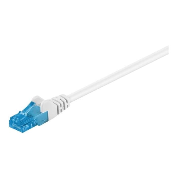 goobay RJ-45 (M) patchkabel för RJ-45 (M) 50 cm UTP CAT 6a halogenfri, utan krok, blockerad vit