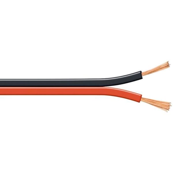 högtalarkabel röd/svart 100 2 x 1,5 mm²
