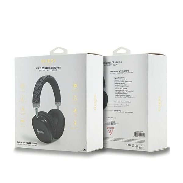 Gcube Bluetooth 5.3-hovedtelefoner Siri-kompatible IPX4-certificeret Guess Black