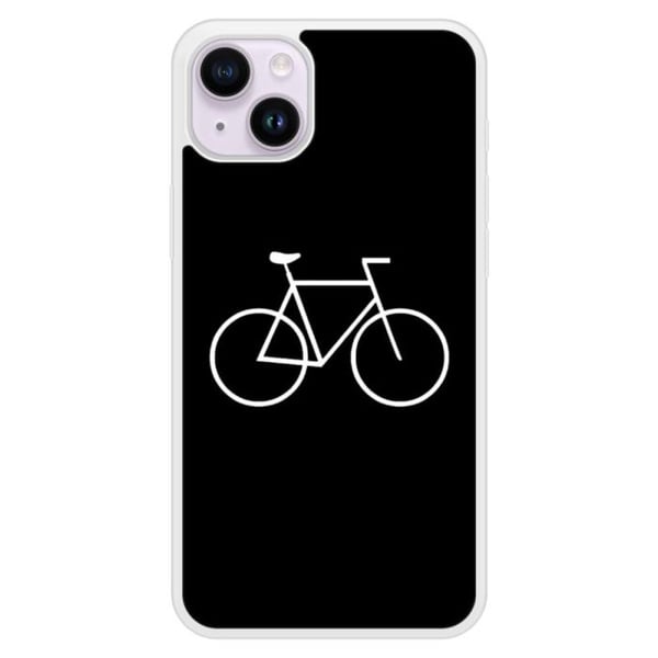 Förstärkt silikonfodral med tryck, kompatibelt med Apple iPhone 15 Plus, Bike Hipster