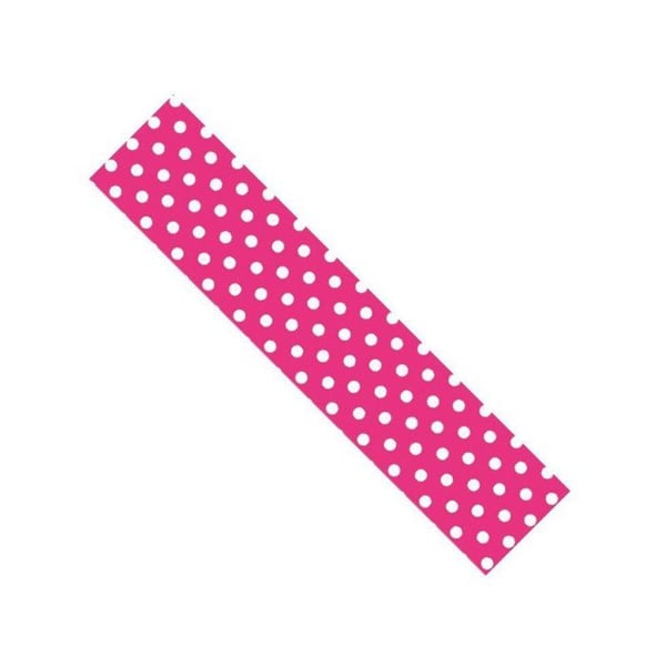 MégaCréa DIY - Dekorativt tejp 1,5 cm x 10 m fuchsia med vita prickar