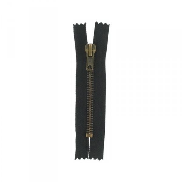 Icke-separerbar dragkedja - Prym - Z14 - 12 cm - Messingnät - Färg Svart