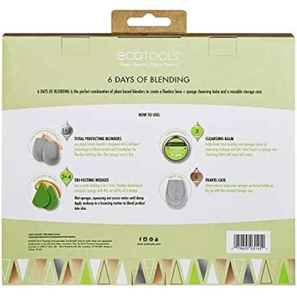 Presentförpackning sminksvamp - EcoTools - Mjuk svamp - Hållbar - Lätta att rengöra