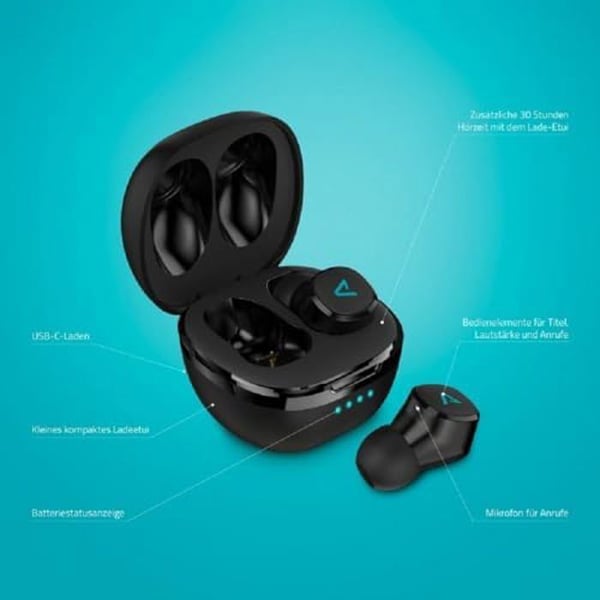 In-ear hörlurar - LAMAX - Dots2 Play - True Wireless BT 5.1 - 37h batteritid - USB-C