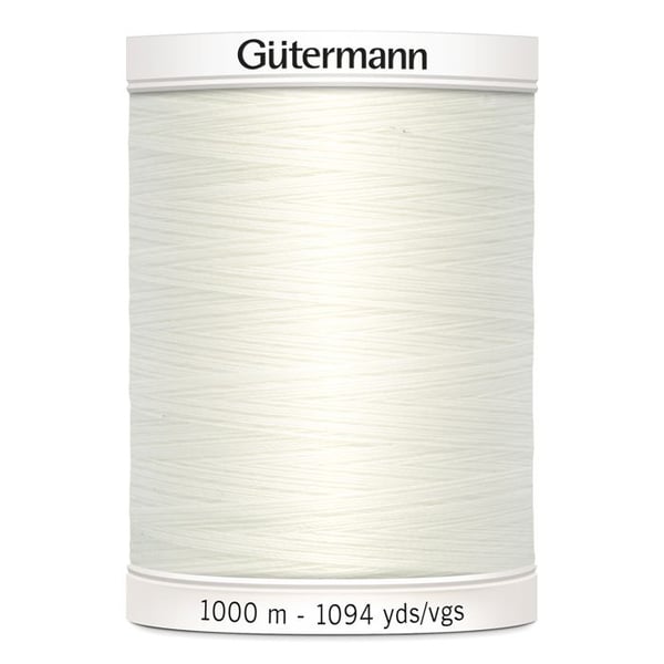 Lot om 5 spolar Polyestertråd 1000m Gutermann ref 701939 - Att 111 - bröllopsvit