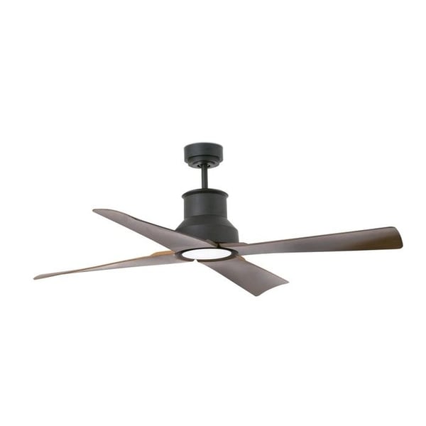 Takfläkt - Faro - Winche 33481-7 - Svart - Mörkbrun - LED IP44