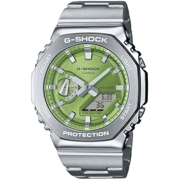 Ur - CASIO - GM-2110D-3AER - Rustfrit stål - Grøn - Vandbestandig op til 20 bar