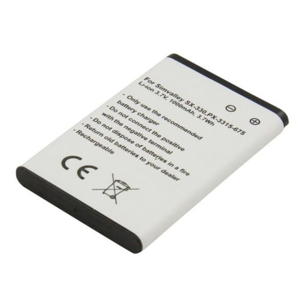 Batteri för Simvalley SX-330 Li-ion PX-3315-675 3.7V 1000mAh 3.7Wh