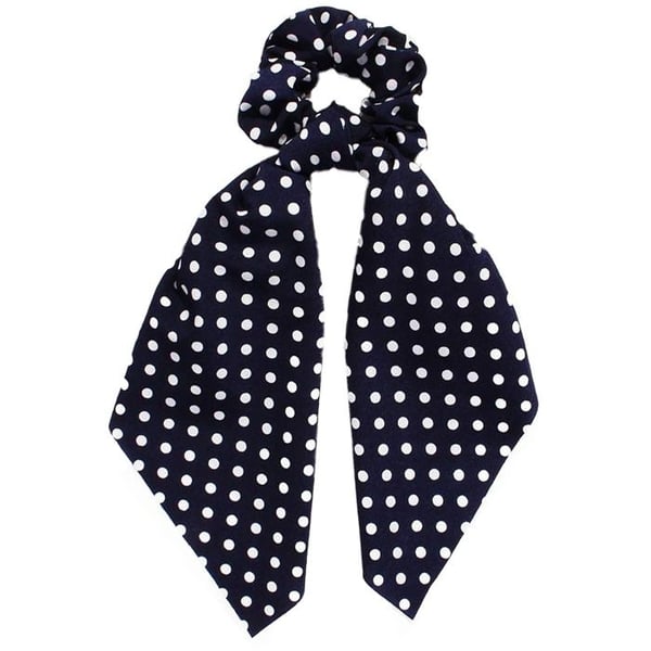 Chouchou Foulard - AVIZAR - Lång - Siden med Prickar - Mörkblå - Elegant för Kvinna