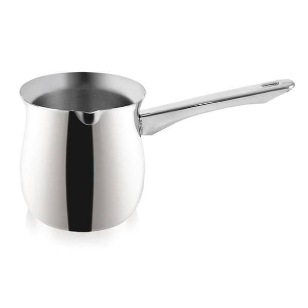 Turkisk kaffekanna i rostfritt stål - ORION - 600 ml - Ergonomisk - Diskmaskinssäker - 22x9,5x10 cm - Grå