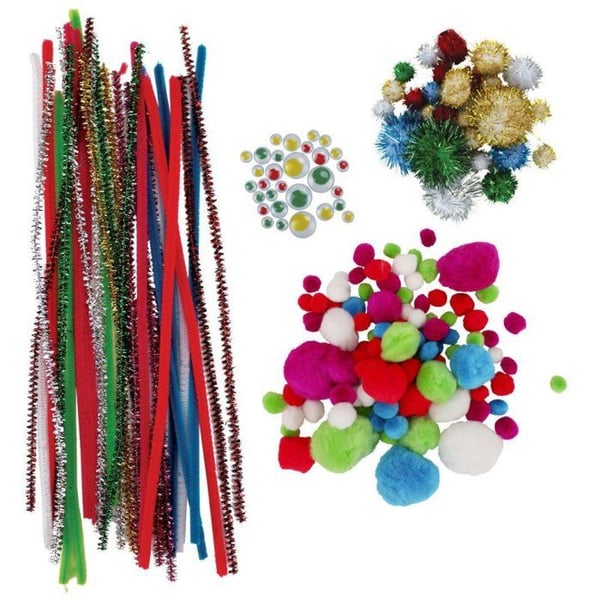 MégaCréa DIY - Pom poms och piprensare + tillbehör 400 delar