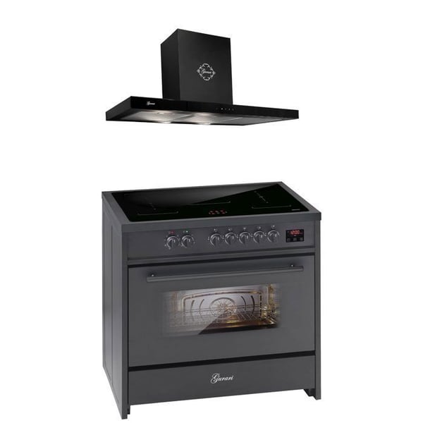 Induktionsspis - GURARI - E 913 BL - 90 cm - XXL-ugn 121L - 5 Flex-zoner