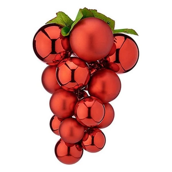 Julkulor - Ej specificerat - Plast - 15 cm - Druvor - Röd