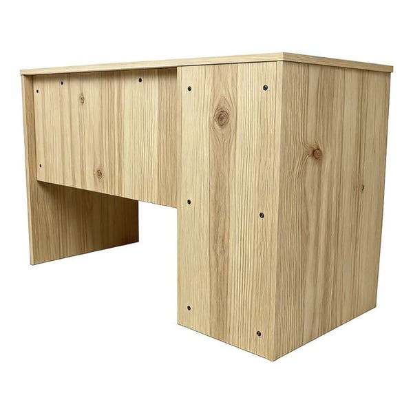 Træskrivebord 5 skuffer "Malika" - 120 x 75 x 55 cm - Brun