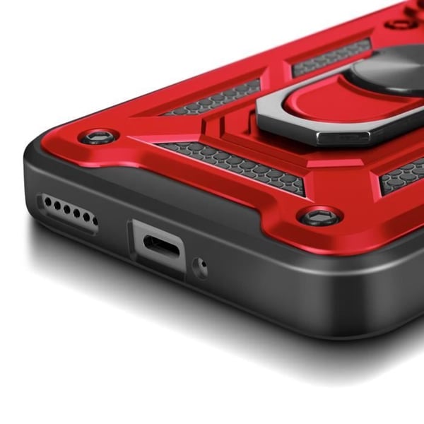 Coque - Mayaxess - Honor Magic 7 Pro - Stötte - Stöd Ring - Röd