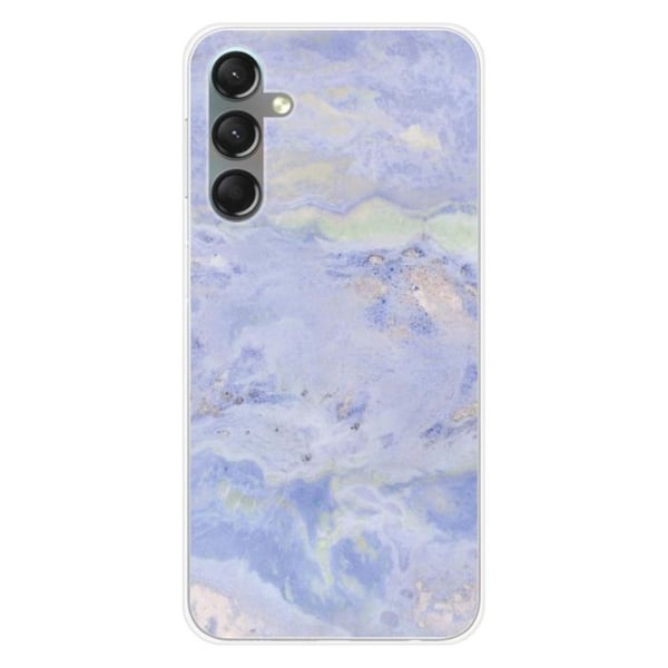 Tryckt silikonfodral som är kompatibelt med Samsung Galaxy A24 4G blå marmor