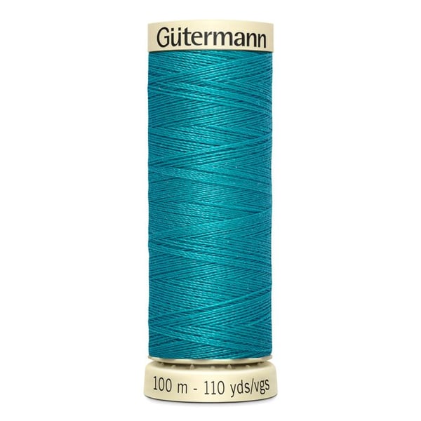 Set med 5 spolar 100m Tråd 100% polyester Gutermann Ref 788988 - Att 55 - jade