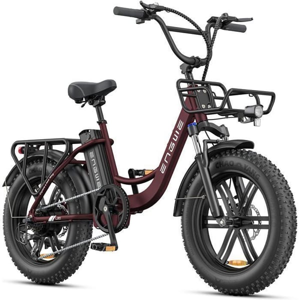 ENGWE L20 BOOST - Elcykel 20 tum - Räckvidd 140 km - Avtagbart batteri 48 V 13 Ah - Motor 250 W - Röd