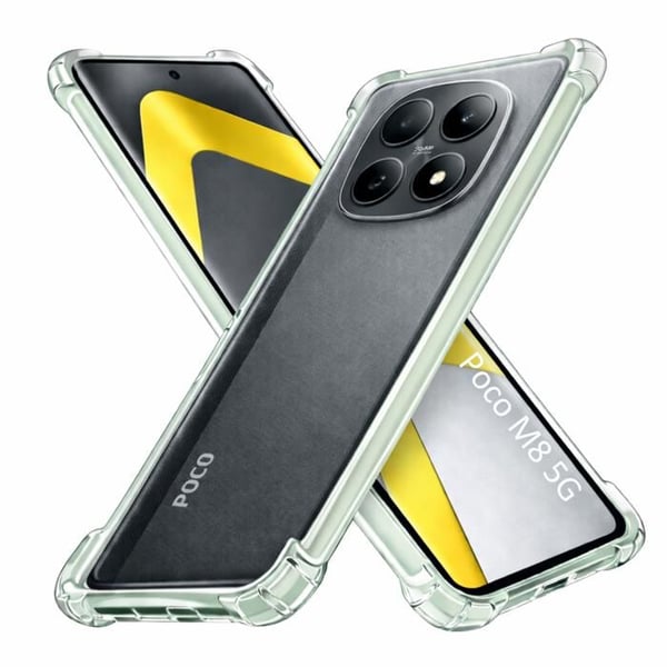 Skyddsfodral för Xiaomi Poco M8 5G - Stötsäker Transparent TPU Mjuk Phonillico®
