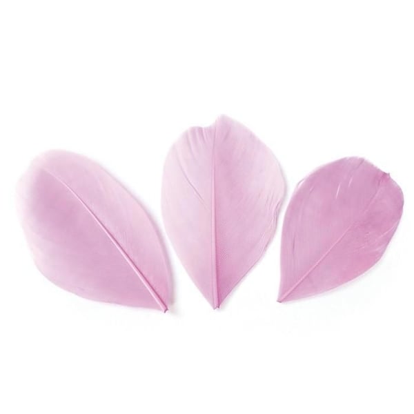 50 klippta fjädrar - Ljusrosa 6 cm