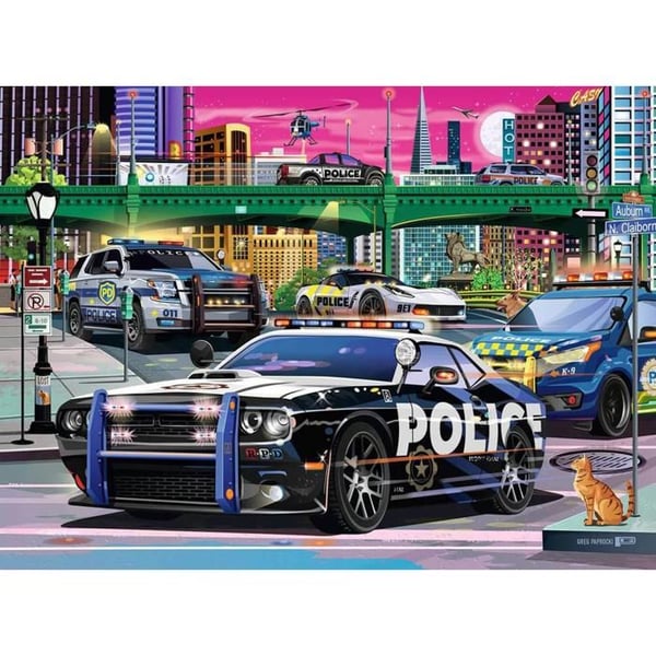 Pussel 150 bitar XXL: Polispatrull