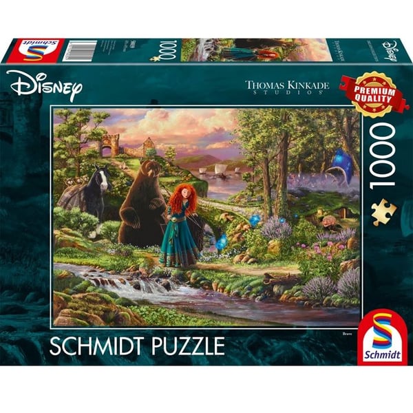 Pussel 1000 bitar - SCHMIDT - Disney Modig - Merida - Flerfärgad - Hög kvalitet