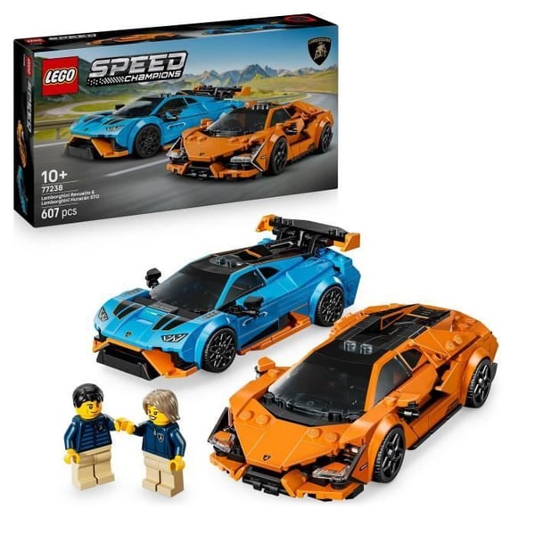 LEGO Speed Champions 77238 Lamborghini Revuelto og Huracán STO - Legetøjsbil fra 10 år