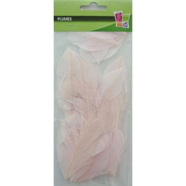 50 klippta fjädrar - Ljusrosa 6 cm