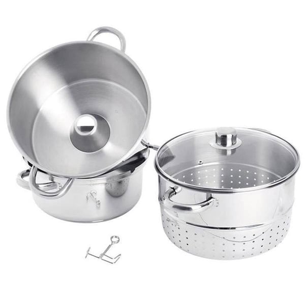 Multifunktionel saftpresser - ORION - 8L - Rustfrit stål - Kompatibel med alle varmekilder - Glaslåg