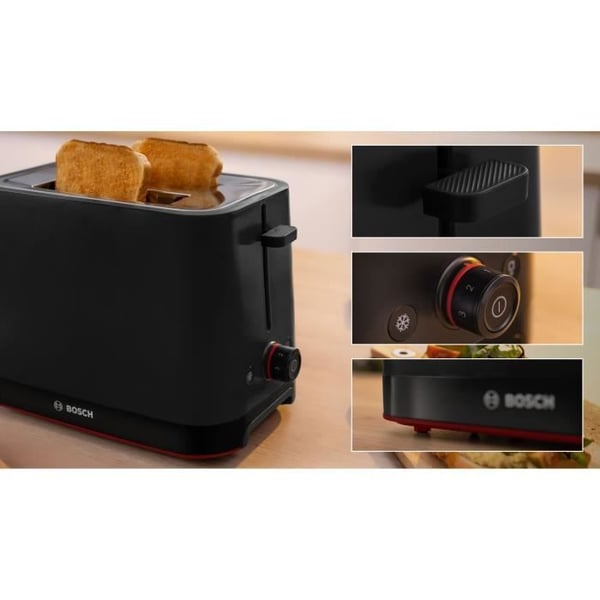 Bosch Grill-toastmaskine 2 skiver 950w sort - TAT3M123