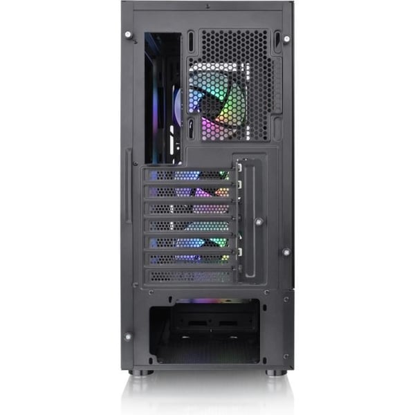 Mid Tower PC-fodral utan strömförsörjning - THERMALTAKE View 200 TG ARGB (svart) - ATX/Micro ATX - 3x120mm A-RGB - USB 3.0/2.0 - Härdat glas