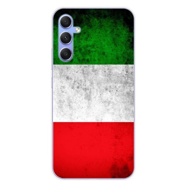 Tryckt silikonfodral som är kompatibelt med Samsung Galaxy A34 5G Italien flagga