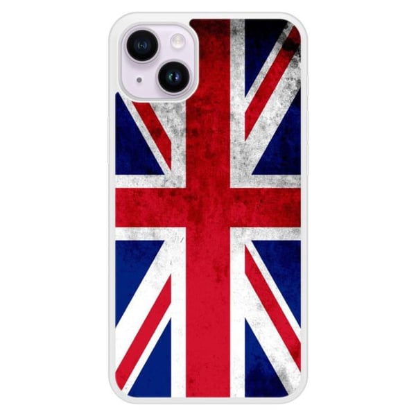Siliconförstärkt tryckt skal kompatibelt med Apple iPhone 15 Plus England flagga