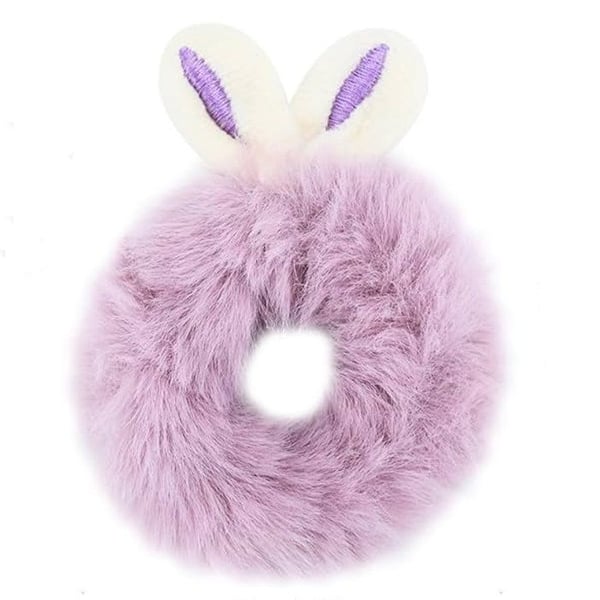Chouchou - AVIZAR - Smyg - Lila - Kaninöron - Trendig Accessoar