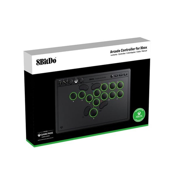 8Bitdo Arcade Controller 2.4G/USB för Xbox Series X/S, Xbox One och Windows - Svart Utgåva