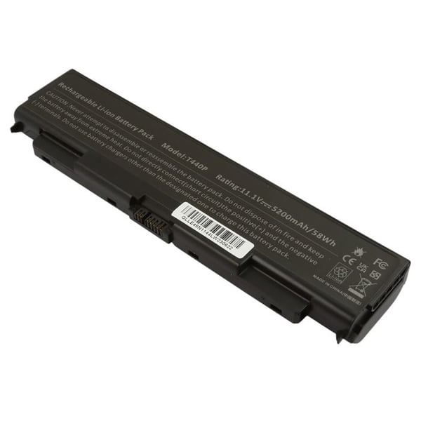 Ersättningsbatteri för Lenovo ThinkPad T440p / W540 Li-ion 11,1V 5200mAh Svart
