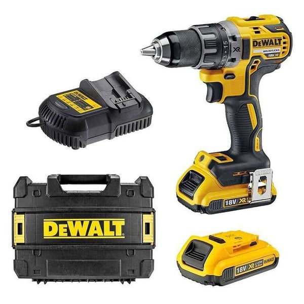 Boremaskine-skruepistol 18V DEWALT + 2 batterier 2Ah + oplader + T-STAK kasse - DEWALT - DCD791D2