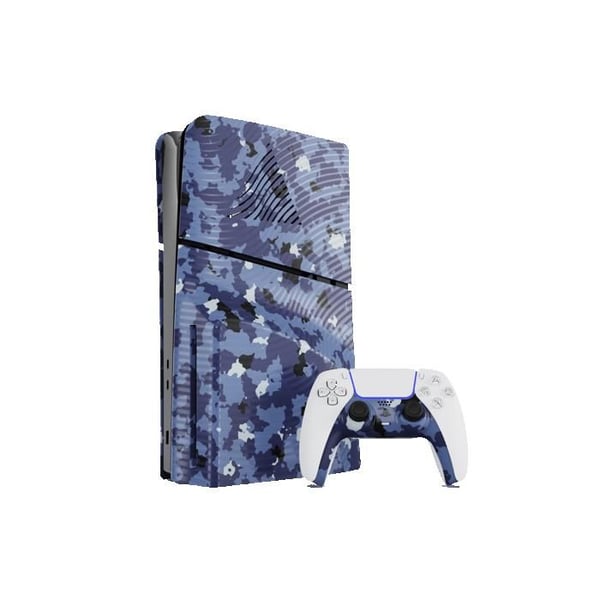 Blå Bølge Camo Ansigtplader Kit til PS5 SLIM