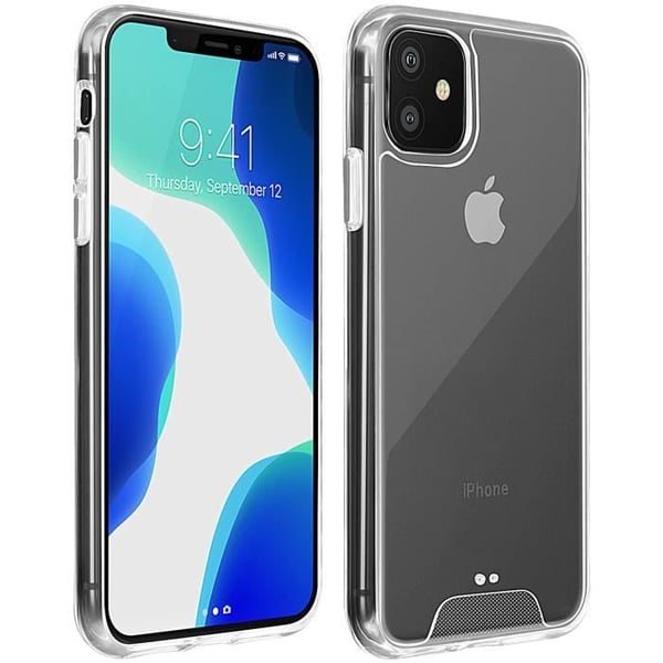 Coque - AVIZAR - iPhone 11 - Bi-matière - Skydd - Transparent