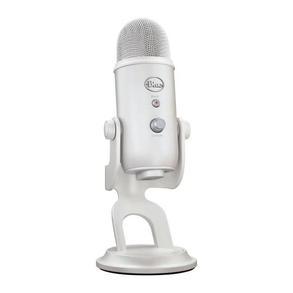 Mikrofon gamer - Trådad - Logitech G - Blå Yeti - USB - Vit