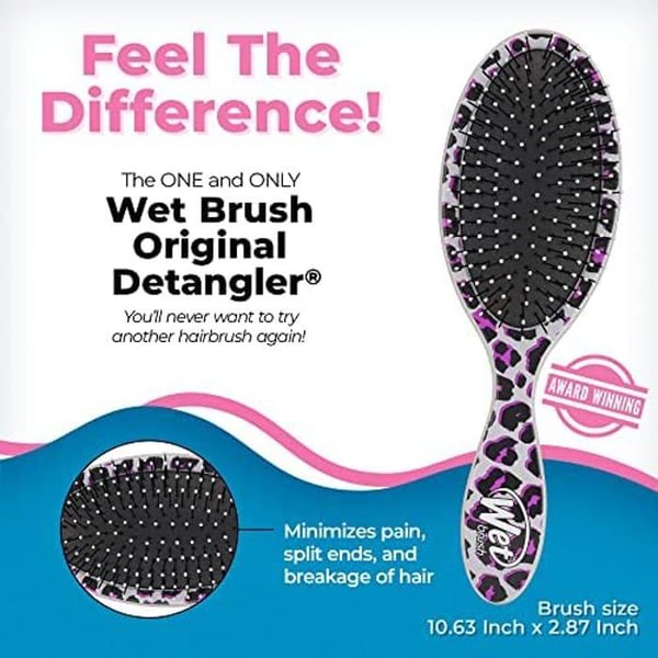 Hårborste - WET BRUSH - Original - Intelliflex-borst - Smärtfri trassel - Tigerfärg
