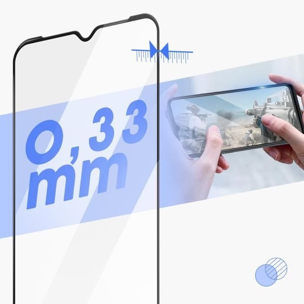 Härdat glas - BigBen - Xiaomi Redmi 10A, 9C, 9A - 9H - Ultra-tunn 0,33 mm - Reptålig och stötresistent