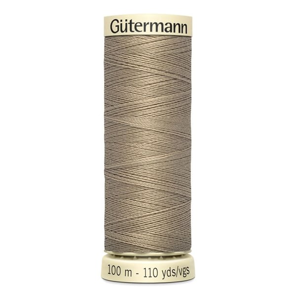 Förpackning med 5 spolar 100m Tråd 100% polyester Gutermann Ref 788988 - Att 263 - kaki