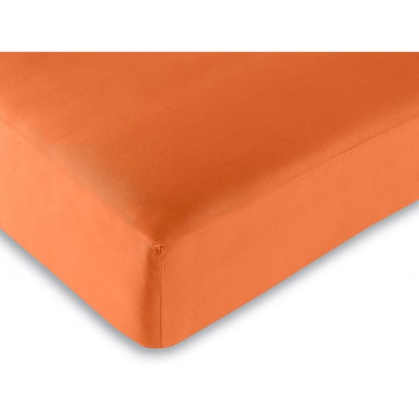 Lakan 57 trådar/cm² alla storlekar - Orange - 180 x 200 cm