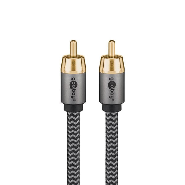 GOOBAY Digital ljudkabel RCA koaxial subwoofer nylonflätad 3m